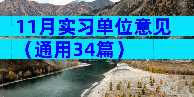 11月实习单位意见（通用34篇）