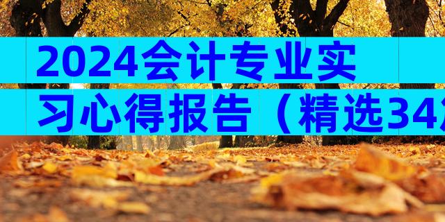 2024会计专业实习心得报告（精选34篇）