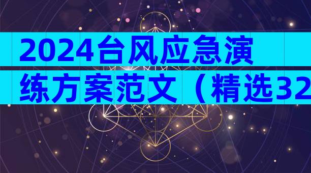 2024台风应急演练方案范文（精选32篇）