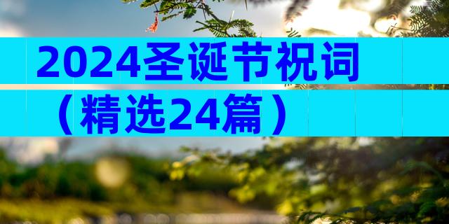 2024圣诞节祝词（精选24篇）