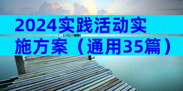 2024实践活动实施方案（通用35篇）