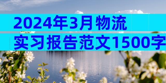 2024年3月物流实习报告范文1500字（精选3篇）