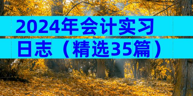 2024年会计实习日志（精选35篇）