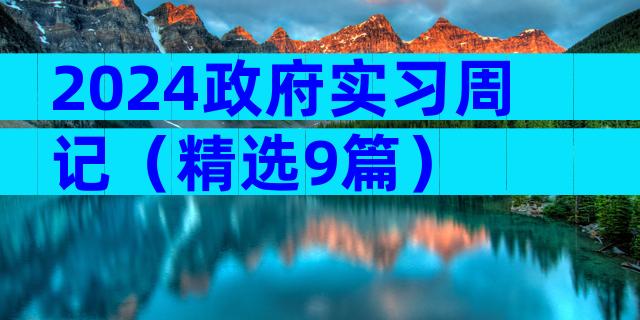 2024政府实习周记（精选9篇）