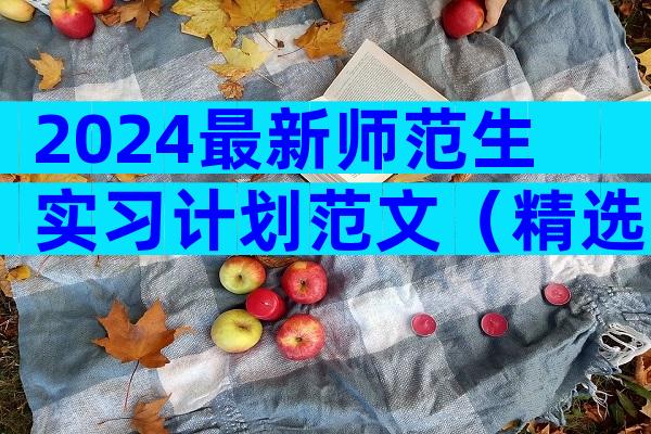 2024最新师范生实习计划范文（精选6篇）