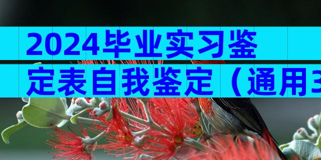 2024毕业实习鉴定表自我鉴定（通用34篇）