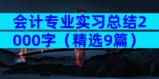 会计专业实习总结2000字（精选9篇）