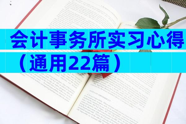 会计事务所实习心得（通用22篇）