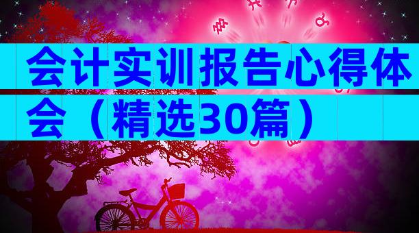 会计实训报告心得体会（精选30篇）