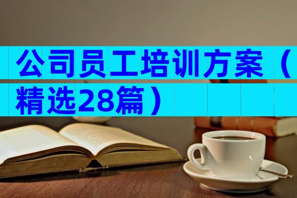 公司员工培训方案（精选28篇）