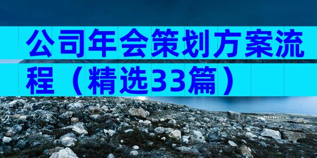 公司年会策划方案流程（精选33篇）