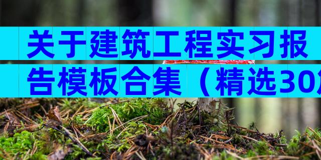 关于建筑工程实习报告模板合集（精选30篇）