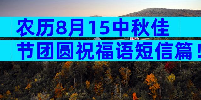 农历8月15中秋佳节团圆祝福语短信篇！（精选30篇）