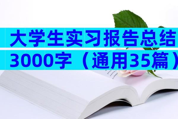 大学生实习报告总结3000字（通用35篇）