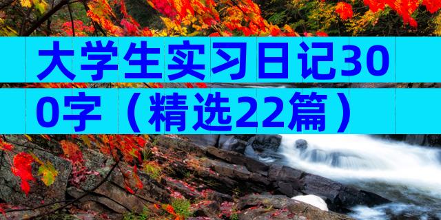 大学生实习日记300字（精选22篇）