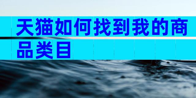 天猫如何找到我的商品类目