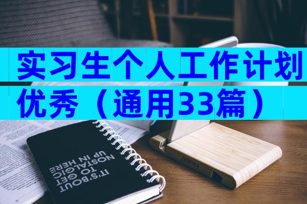 实习生个人工作计划优秀（通用33篇）