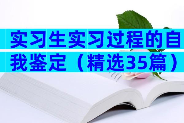 实习生实习过程的自我鉴定（精选35篇）