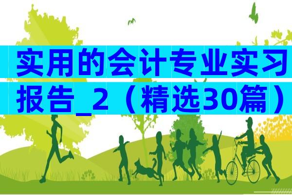 实用的会计专业实习报告_2（精选30篇）