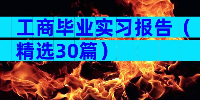 工商毕业实习报告（精选30篇）