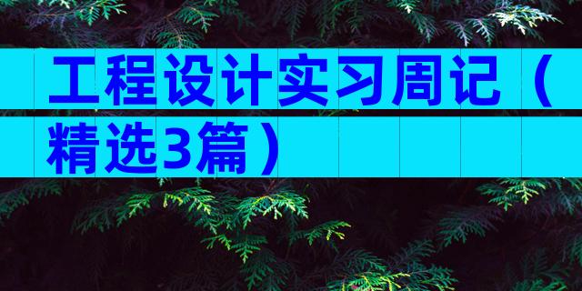 工程设计实习周记（精选3篇）