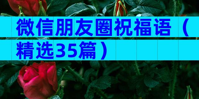 微信朋友圈祝福语（精选35篇）