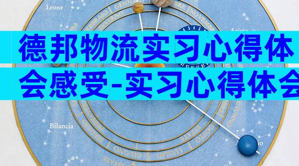 德邦物流实习心得体会感受-实习心得体会（通用31篇）