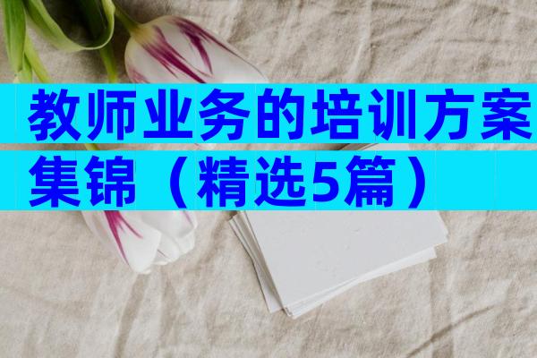 教师业务的培训方案集锦（精选5篇）