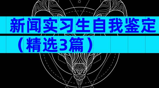 新闻实习生自我鉴定（精选3篇）