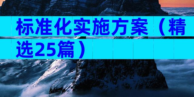 标准化实施方案（精选25篇）