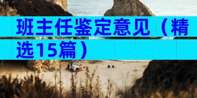 班主任鉴定意见（精选15篇）