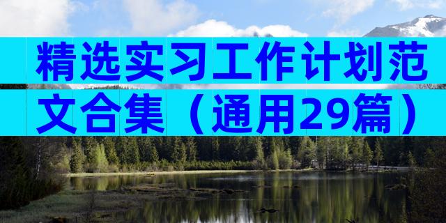 精选实习工作计划范文合集（通用29篇）