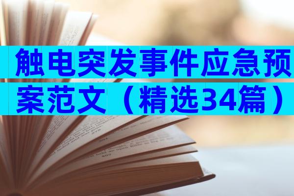 触电突发事件应急预案范文（精选34篇）