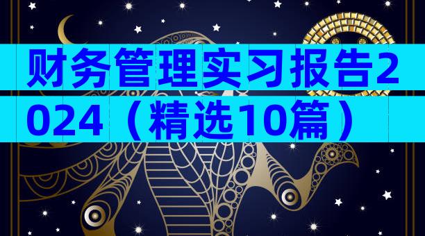 财务管理实习报告2024（精选10篇）