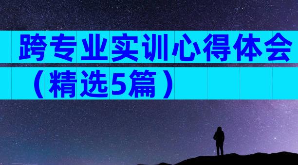 跨专业实训心得体会（精选5篇）