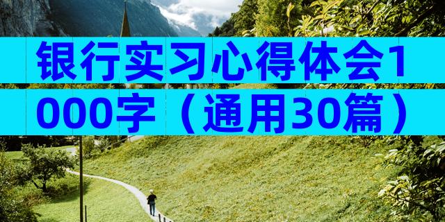 银行实习心得体会1000字（通用30篇）