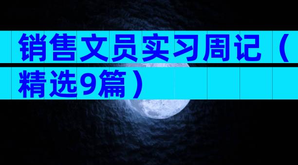 销售文员实习周记（精选9篇）